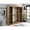 Szekrény Halifax T2 200 Tölgy Artisan/fekete/Tükör,3