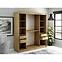Szekrény Halifax T2 200 Tölgy Artisan/fekete/Tükör,5