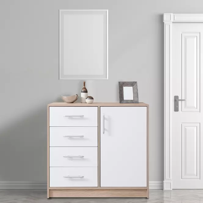 Komoód Smart SRK2 sonoma tölgy / fehér