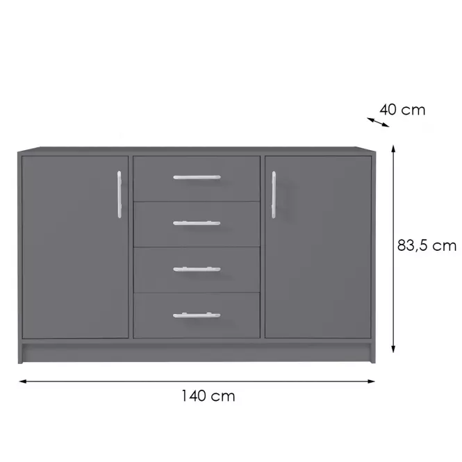 Komoód Smart SRK1 grafit,2