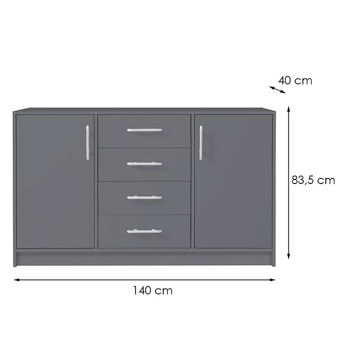 Komoód Smart SRK1 grafit,2