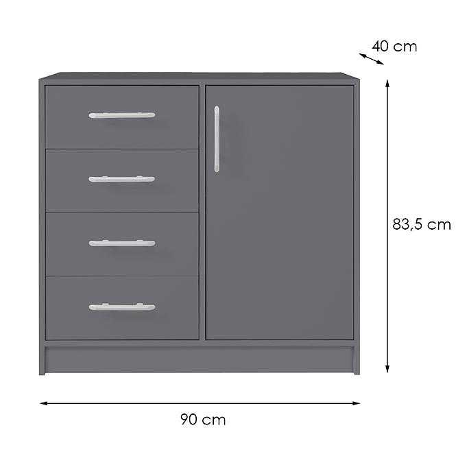 Komoód Smart SRK2 grafit,2