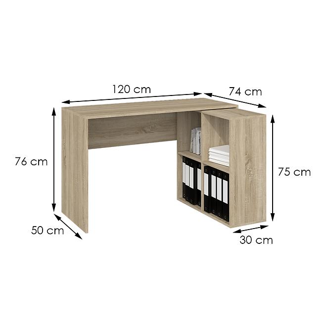 Íróasztal Plus 2x2 sonoma tölgy,2