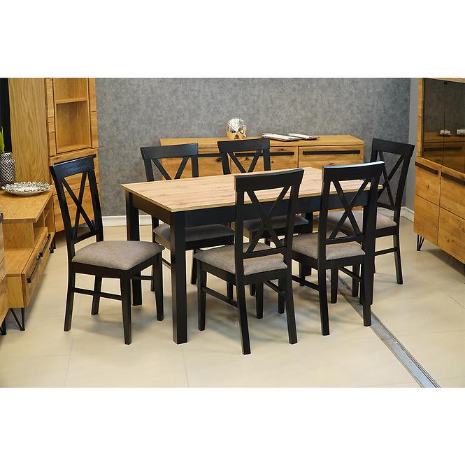 Asztal St30 Jarek 160x80+40 wotan tölgy / fekete,4