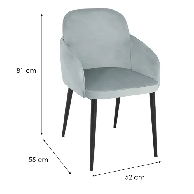 Szék Hamilton 80213A-F15 Grey,2