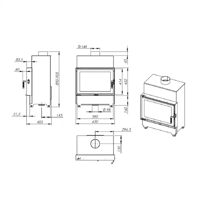 Kandallóbetét ROTEN 11 kW ECO,3