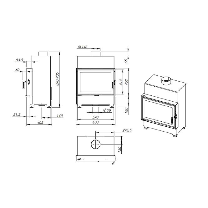 Kandallóbetét ROTEN 11 kW ECO,3