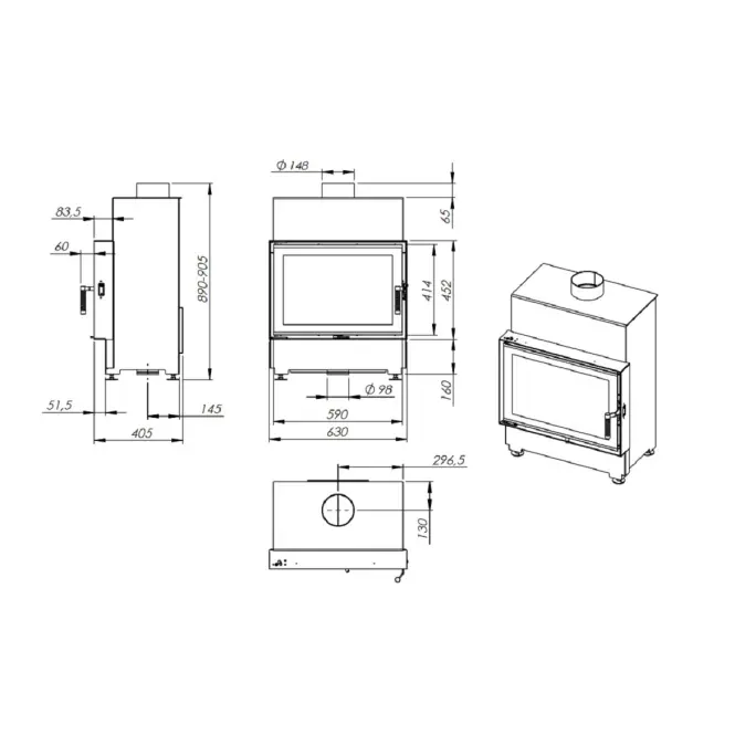 Kandallóbetét ROTEN 11 kW