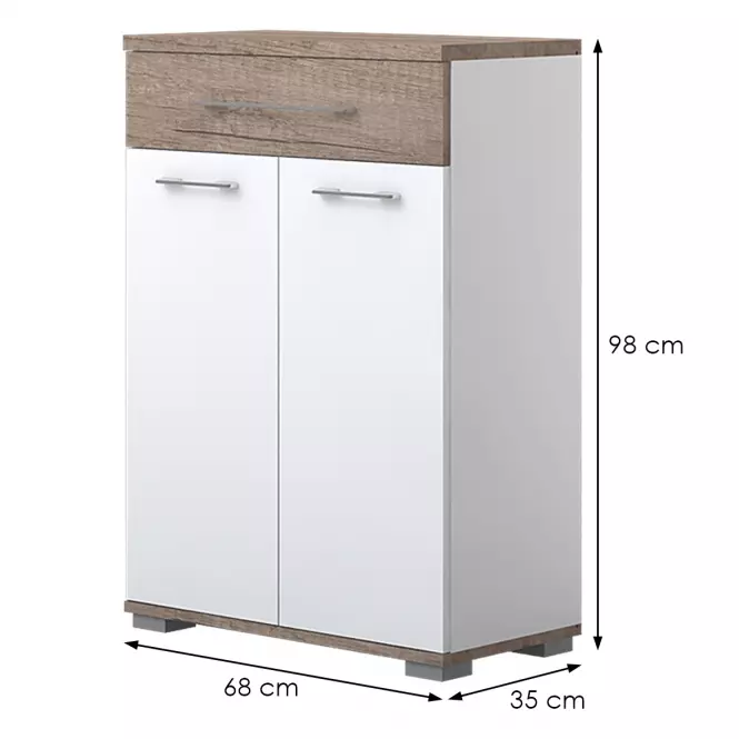Komód Azur Cpl21 Dark Nebraska/White,2