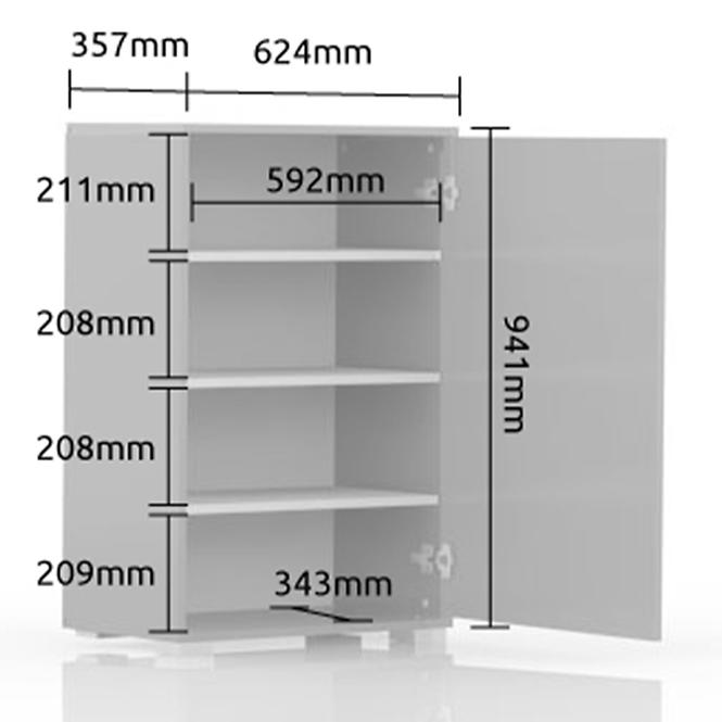 Komód Stela Cpl1 Tobacco Oak/Crystal White,3