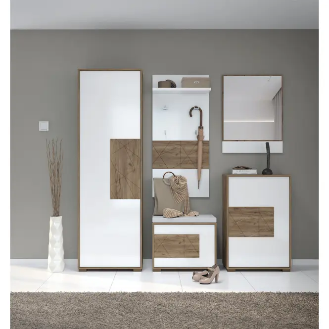 Tükör Stela Og Tobacco Oak/Crystal White,10
