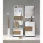 Cipősszekrény Stela K1 Tobacco Oak/Crystal White,5