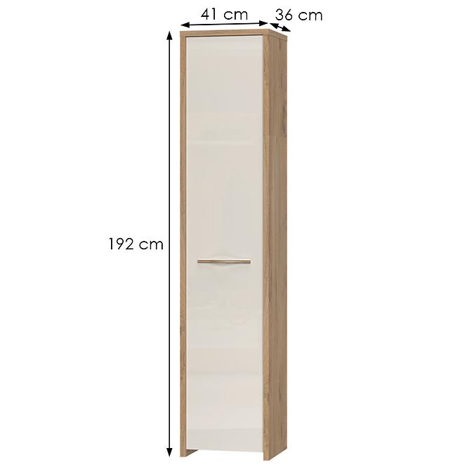 Szekrény 1d Gala V1 Pacific Walnut/Beige