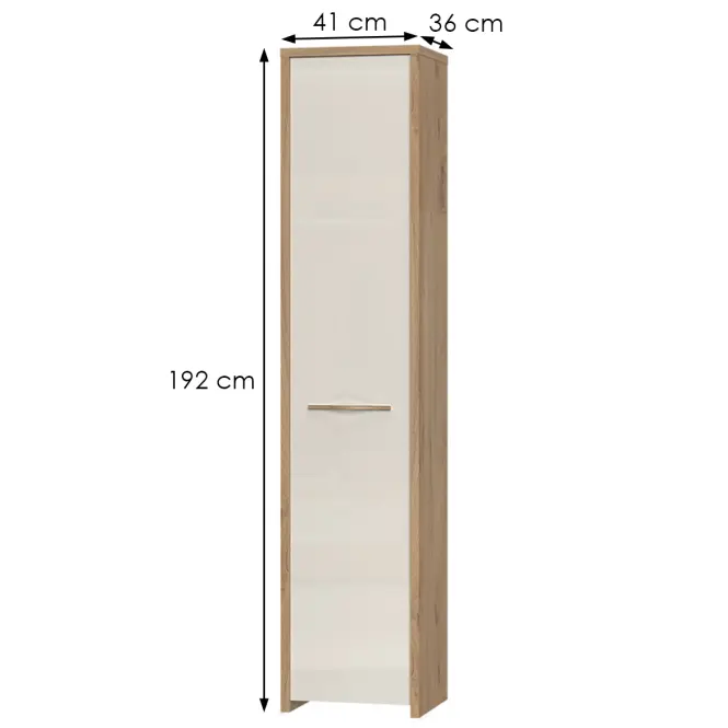 Szekrény 1d Gala V1 Pacific Walnut/Beige,2