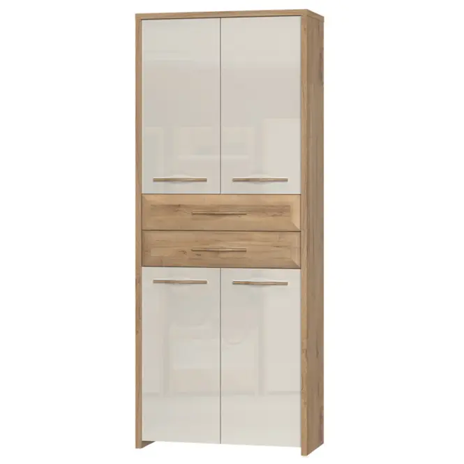 Szekrény 4d2s Gala V42 Pacific Walnut/Beige