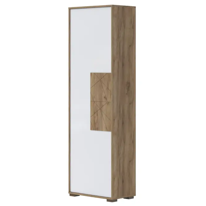 Szekrény 1d Stela V1 Tobacco Oak/Crystal White