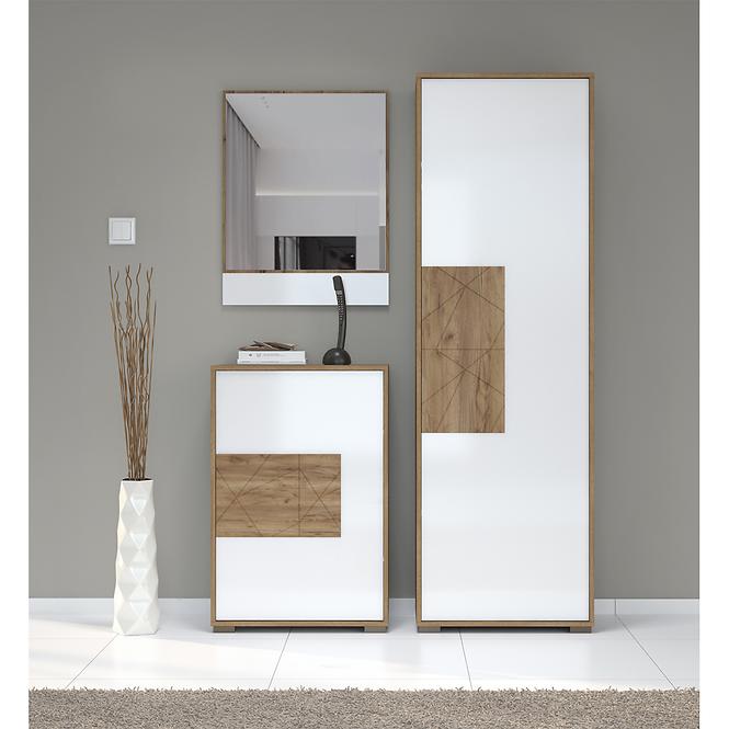 Szekrény 1d Stela V1 Tobacco Oak/Crystal White