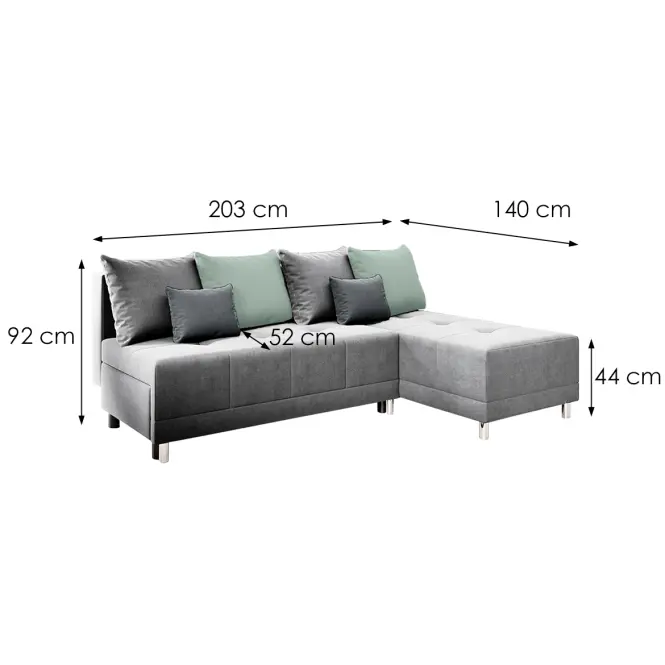 Sarokgarnitúra szett Max New Gusto 88+70+94,2