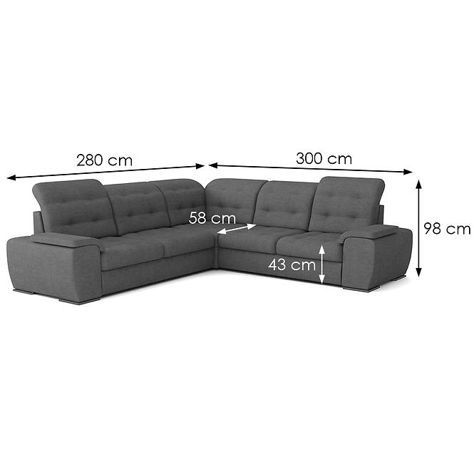 Sarokgarnitúra szett Combi 3 L Crown 18,3