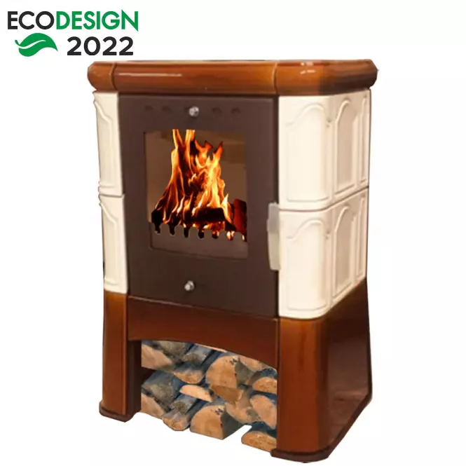 Kandallókályha Piccolo II drab-goldbrown 6kw