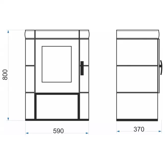 Kandallókályha Picobello II drab 6kw,4