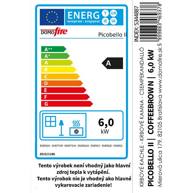 Kandallókályha Picobello II coffebrown 6kw
