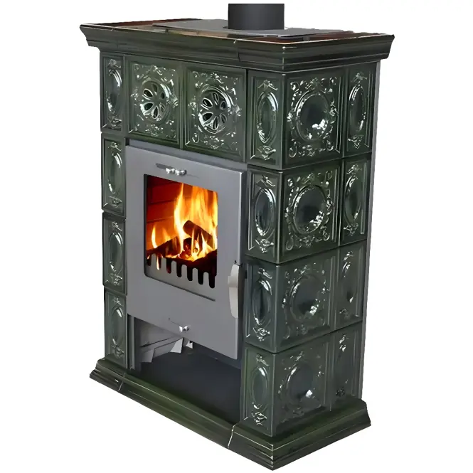 Kandallókályha Weimar II olive-green 7 kw