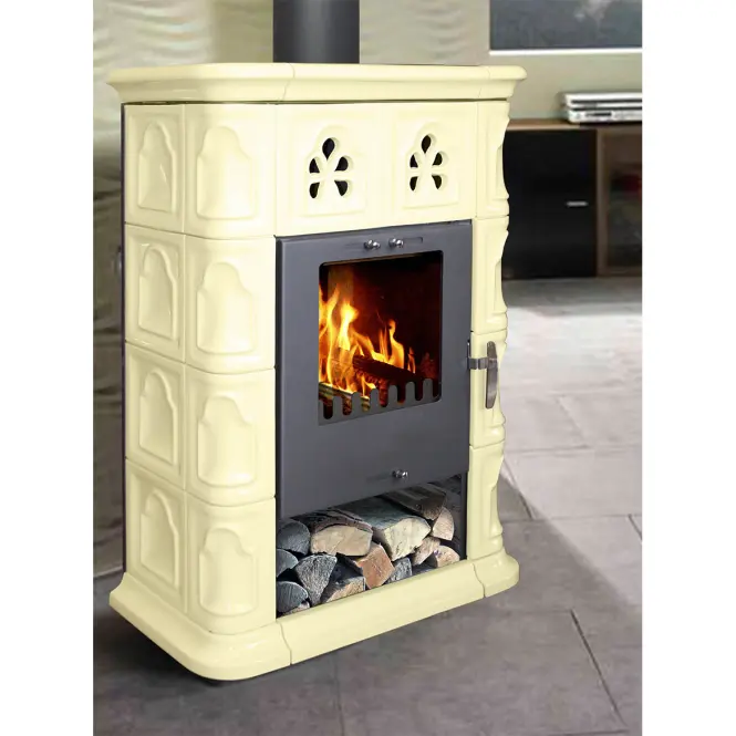 Kandallókályha Jena II creme 7 kw,2