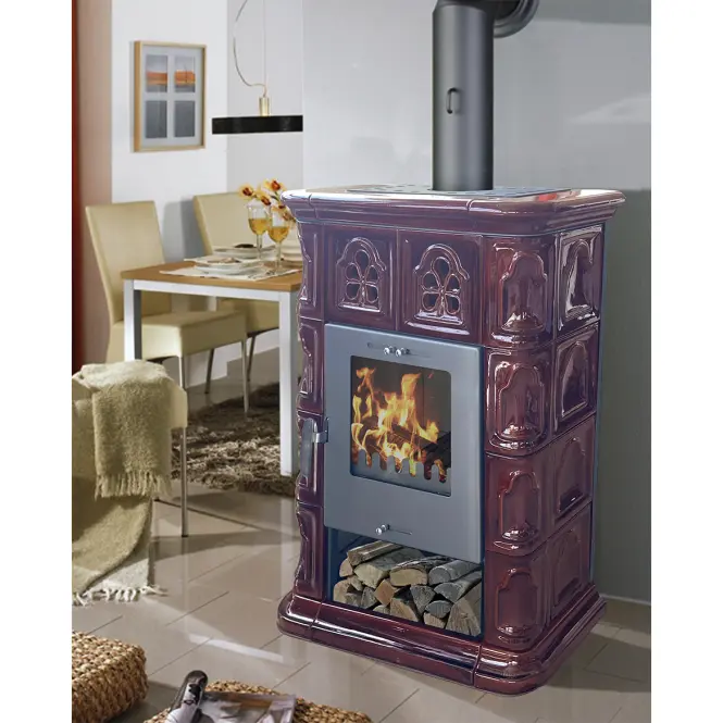 Kandallókályha Jena II coffebrown 7 kw,2