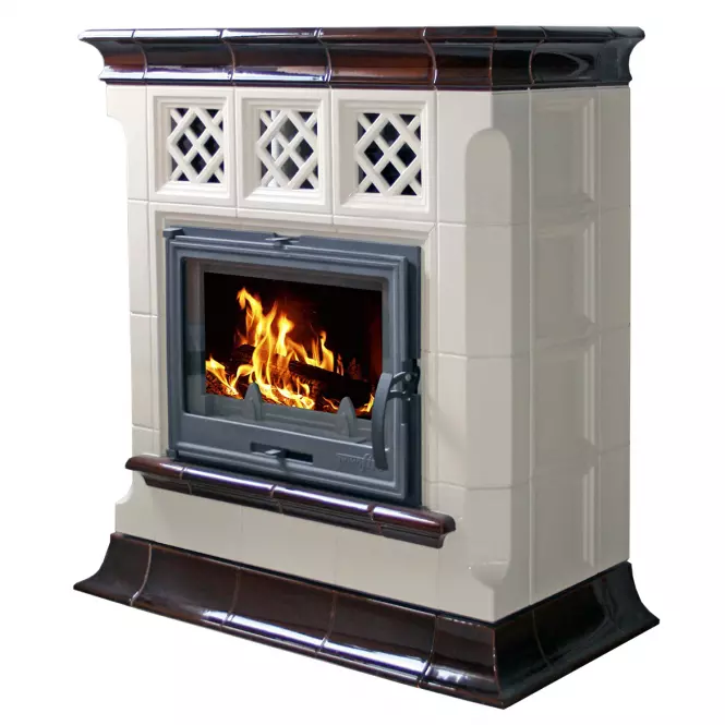 Kandallókályha Veneto drab-coffebrown 9 kw,4