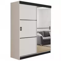 Szekrény Retro 138 2L fehér /  fehér ajtók