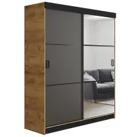 Szekrény Retro 138 3L craft/ grafit ajtók