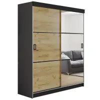 Szekrény Retro 138 3L grafit/ craft ajtók