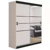 Szekrény Retro 138 4L fehér /  fehér ajtók