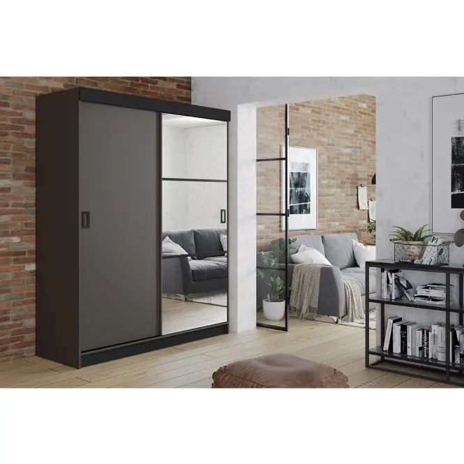 Szekrény Retro 138 5L grafit/ grafit ajtók,4