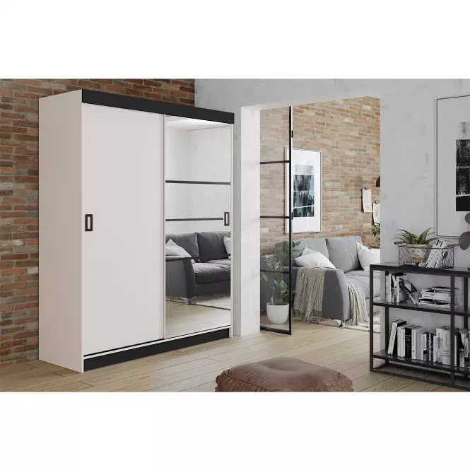 Szekrény Retro 138 6L fehér /  fehér ajtók