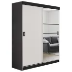 Szekrény Retro 138 6L grafit/  fehér ajtók