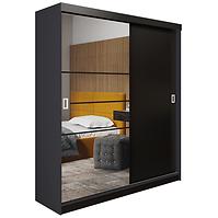 Szekrény Retro 138 6L grafit/ fekete ajtók