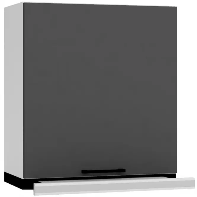 Konyhaszekrény Max W60/68 Slim Pl kapucni ezüst