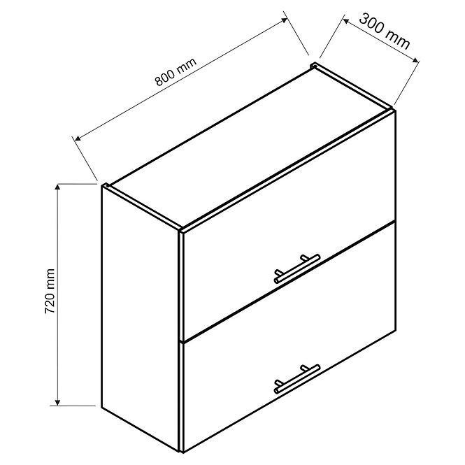 Konyhaszekrény Max W80grf/2 Granit