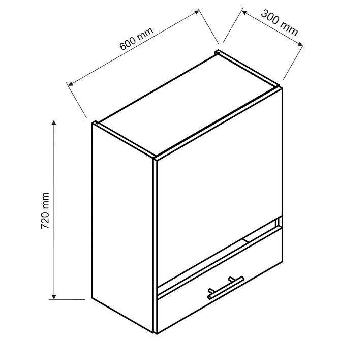 Konyhaszekrény Max Ws60 Pl Granit