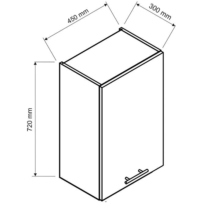 Konyhaszekrény Max W45 Pl Granit
