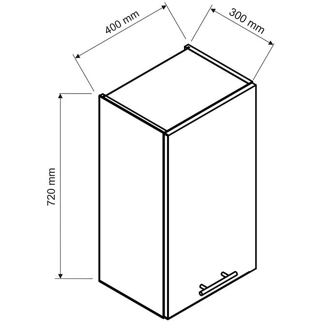 Konyhaszekrény Max W40 Pl Granit