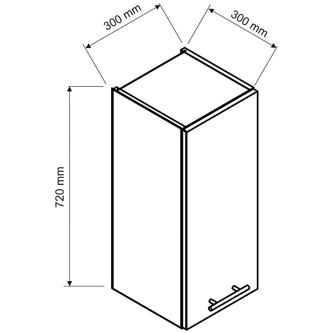 Konyhaszekrény Max W30 Pl Granit