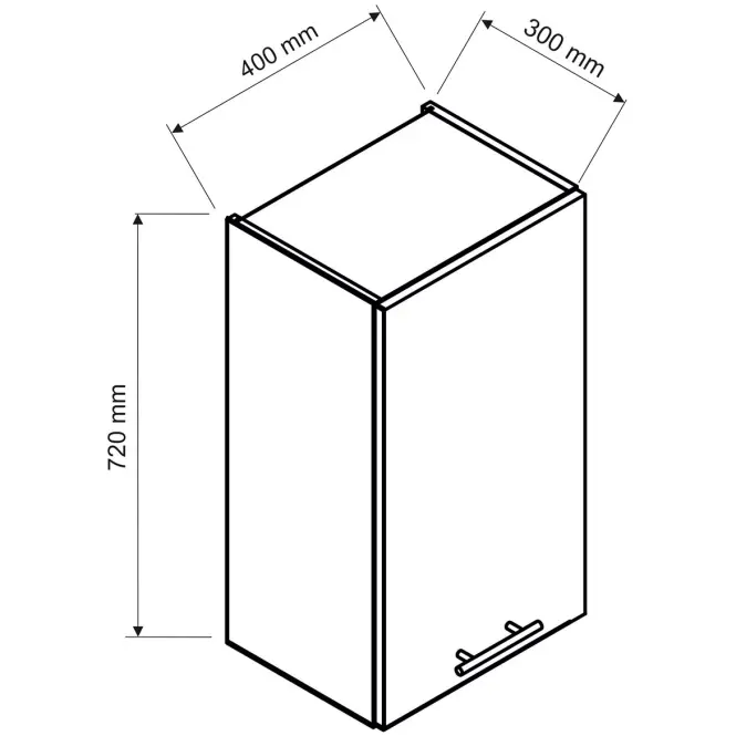 Konyhaszekrény Max W40 Pl sötétkék,2