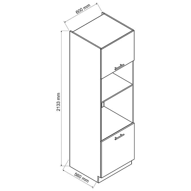 Konyhaszekrény Max D60pk Mv 2133 Pl fehér