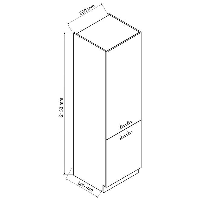 Konyhaszekrény Max D60sł 2133 Pl 2fr fehér