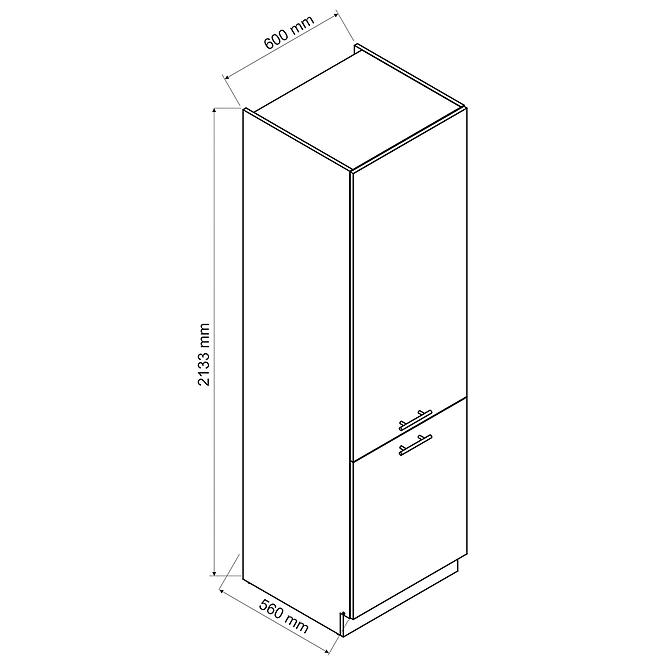 Konyhaszekrény Max D60lo 2133 Pl 2fr fehér