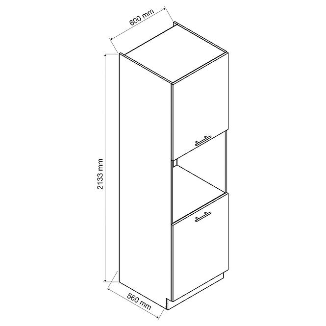 Konyhaszekrény Max D60pk 2133 Pl szürke