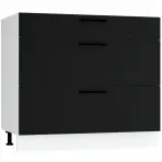 Konyhaszekrény Max D90pc S/3 fekete